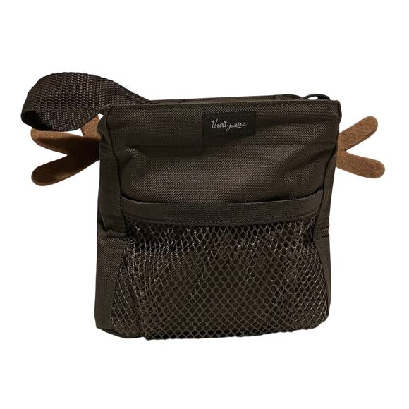 thirty-one Christmas Reindeer Littles Carry-All Caddy 6X6 Brown w Felt Ears EUC - Picture 2 of 7